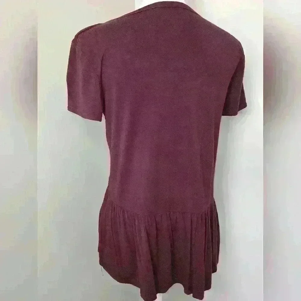 American Eagle Outfitters Womens Embroidered Floral Babydoll Top